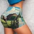 thumbnail image 4 of Kdxio Shorts Imprimé Prairie Vache pour Femmes Contrôle du Ventre Exercice Élevé Collants Rehausse-Fesses Short pour Femmes-Grand, 4 of 8
