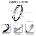 thumbnail image 2 of Men's Leather Bracelet Cremation Jewelry For Ashes Bracelets Funeral Urn Bracelet for Ashes Holder, 2 of 7