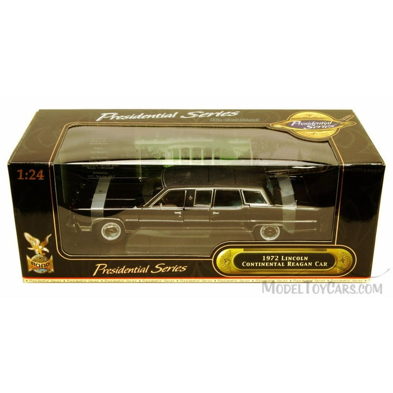 1972 Lincoln Continental Reagan Car w/ Flags, Black - Yatming 24068 - 1/24  Scale Diecast Model Toy Car