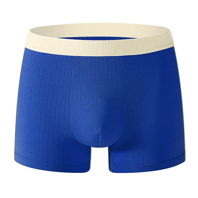 ylioge Boxer Briefs for Men Casual Stretchy High Waisted Underwear Breathable Basic Color-Block Comfort Support Slim-Fit Boxers