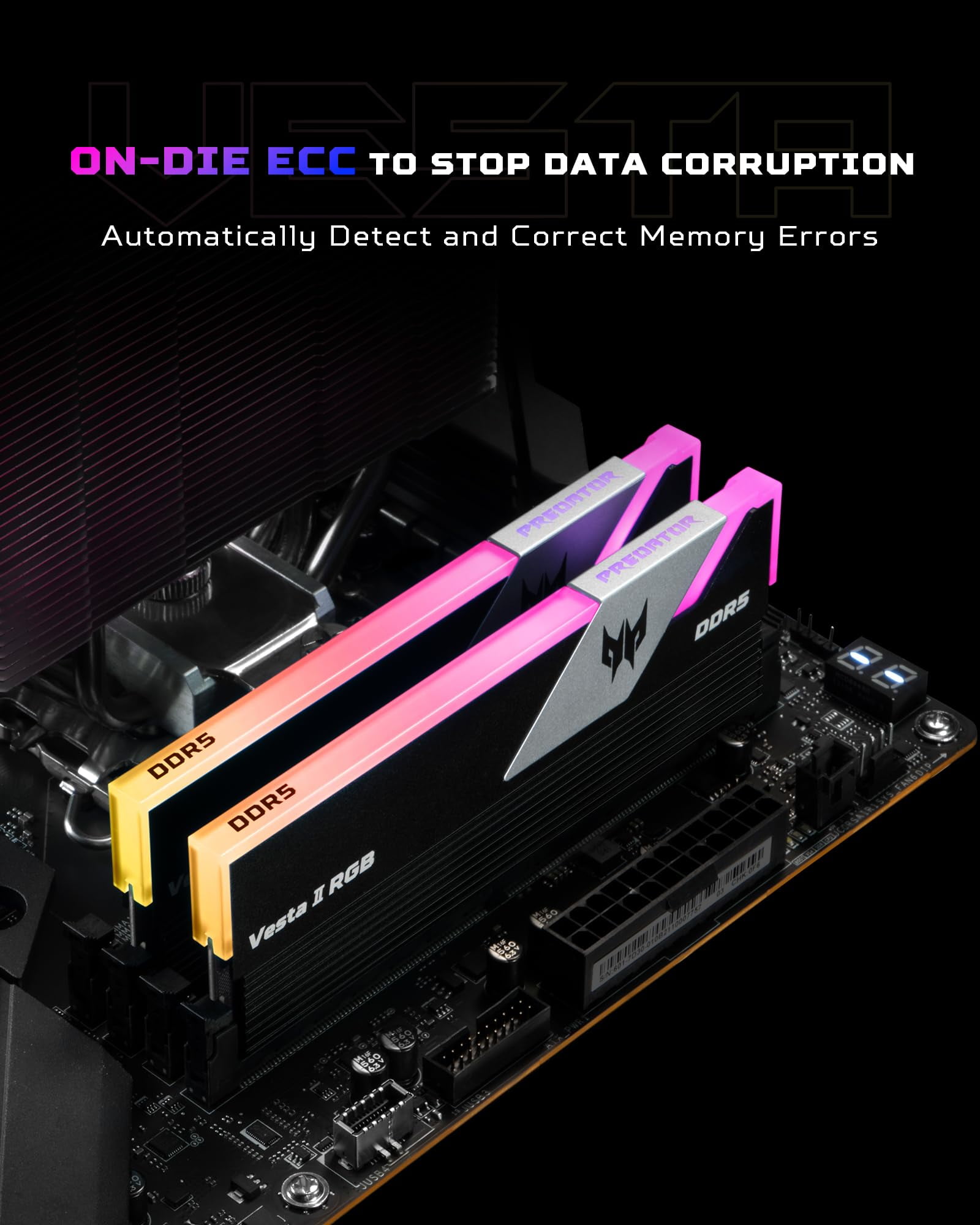 Acer Predator Vesta Ⅱ 32GB Acer Predator Vesta II RGB DDR5 RAM 32GB (16GBx2) 6000MHz