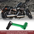 thumbnail image 5 of Folding Motorcycle Gear Shifter Lever for Bosuer Cheetah Aluminum Alloy Pedal Shift Lever Arm Green Lever Black Head, 5 of 6
