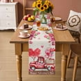 thumbnail image 2 of Pink Valentine's Day Table Runner 108 Inches Long Farmhouse Dress Scarves, Love Heart Romantic Roses Gnomes Truck Dining Tablerunner for Coffee Table/Kitchen Island/Party Décor, 13" x 108", 2 of 8