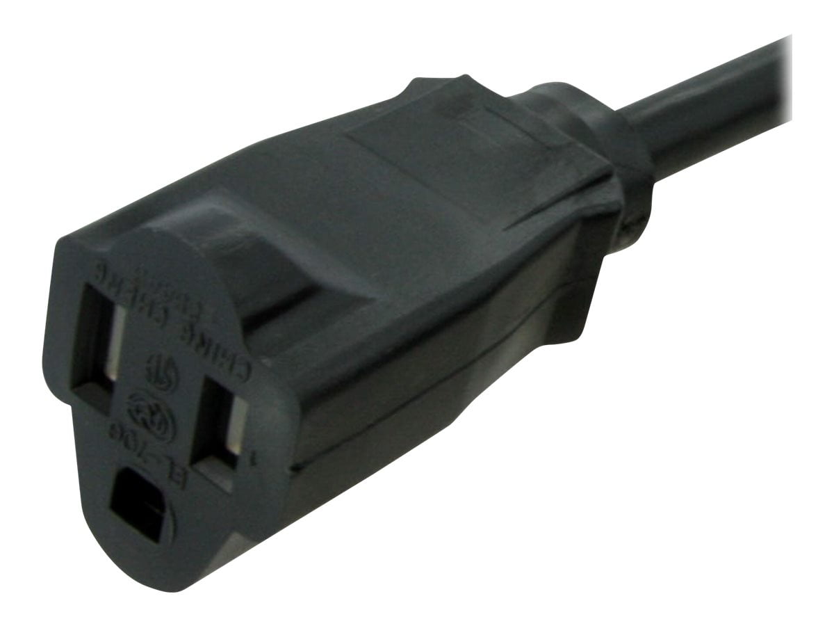 StarTech 10 ft 14 AWG Power Cord Extension NEMA 5-15R to NEMA 5-15P PAC1011410