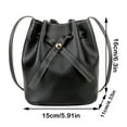 thumbnail image 4 of Mepaouo Womens Leather Bucket Bags Drawstring Crossbody Purse Shoulder Medium Tote Hobo Handbags, 4 of 4