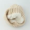 thumbnail image 4 of Dyfzdhu Children Hat Solid Plush Ball Twist Knitted Beige, 4 of 5