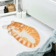 thumbnail image 5 of Cute Sleeping Cat Shaped Bedroom Area Rug, 15.7"x30" Non-Slip Floor Mat, Funny Area Rug Mats Tabby Cat Art Floor Carpet for Home Kitchen Bathroom, Leodye Back to School Season Clearance Special Offers, 5 of 8
