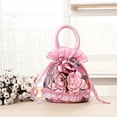 thumbnail image 1 of Nestbag Sac Seau à Fleurs et Pochette Florale pour Femmes, Sac à Main de Soirée, Petits Sacs à Fleurs Roses avec Poignée, Accessoire Formel pour Banquet et Mariage, 1 of 1