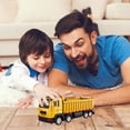 thumbnail image 3 of XIANXIAN Dump Truck Toy for 3 4 5 6 7 Years Old Boys, Semi Truck, Friction Powered Tractor Trailer Car, Kids Birthday Gifts for Over 3 Years Old Boys Kids 6.5", 3 of 5