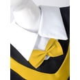thumbnail image 6 of CHICTRY Kids Boys Girls Graduation Gown with Tassel Cap Ceremony Uniform Kindergarten Elementary School Dress Up Costume Yellow 5-6, 6 of 7