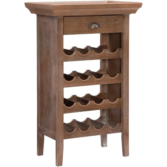Linon Talon Wood Wine Storage Cabinet in Brown