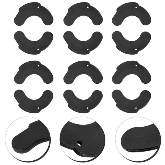 6 Pairs Dumbbell Shockproof Pads for Fitness Use Black Rubber  Perfect for Gym Home