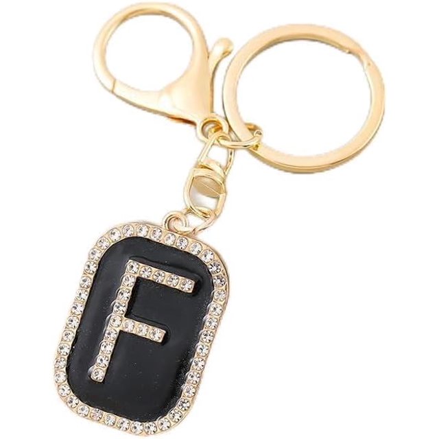 Letter Keychain,26 Letters A-Z Decorative Letter Keychain,Name Keychain for Women Girls Men Teenager Gift