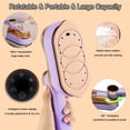 thumbnail image 3 of Dailatu Plancha de vapor portátil de 1200 W para ropa de viaje, mini plancha de viaje portátil giratoria de 180 ° con vaporizador, plancha a vapor 2 en 1 seca y húmeda para ropa portátil, 3 of 5