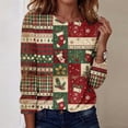 thumbnail image 5 of Yourumao Womens Christmas Shirts Long Sleeve Graphic Tees for Christmas Party Crewneck Loose Casual Plus Size Tops for Winter, 5 of 8