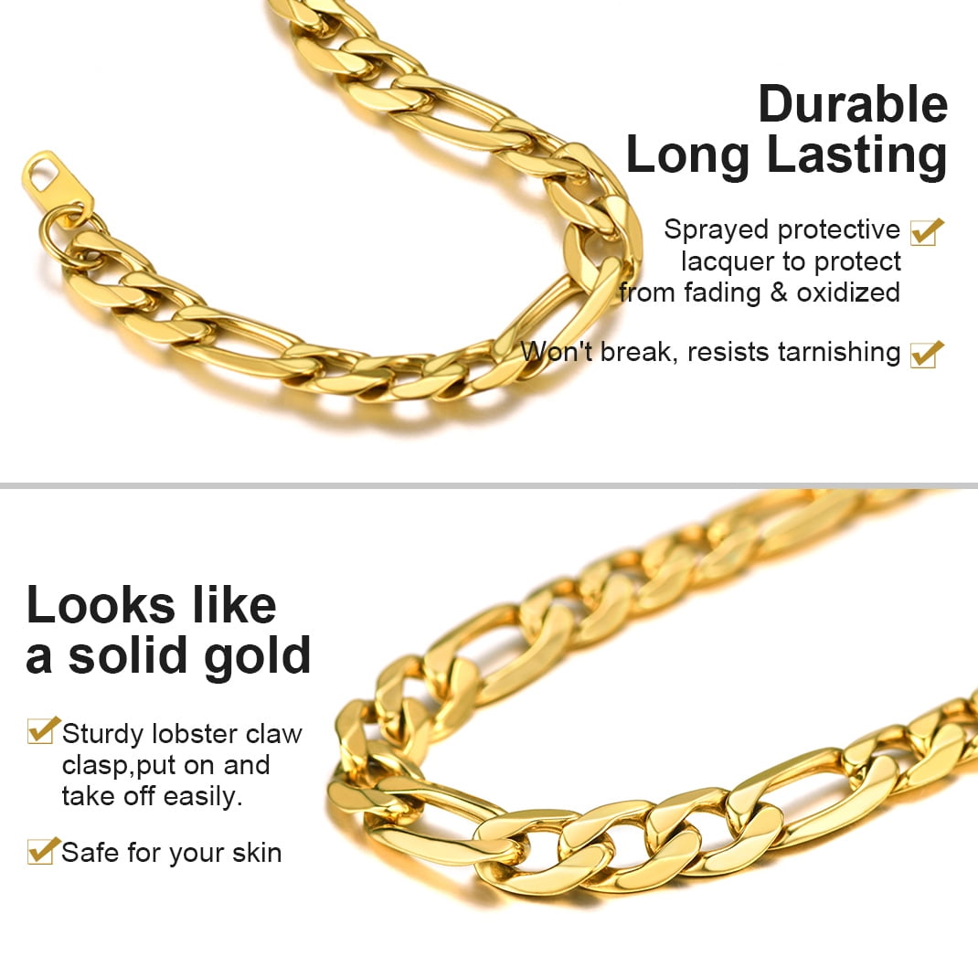 ブレスレット 18K Gold Screw Chain Bracelet For Men & Women s-l400.jpg