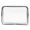 thumbnail image 3 of Bolsa de cosméticos de gran capacidad, sencilla, portátil, bolsa de lavado con separación de ropa húmeda y seca, bolsa de almacenamiento de viaje transparente e impermeable, 3 of 5