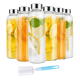 thumbnail image 1 of Glass Juice Bottles with Lids for Juicing 18 Oz, Reusable Clear Glass Water Bottles with Airtight Cap for Refrigerator, 1 of 6