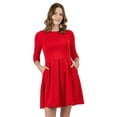 thumbnail image 6 of Womens Fit and Flare Pocket Dress, 6 of 9