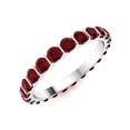 thumbnail image 5 of Mooneye 4mm Round Garnet 925 Sterling Silver Stackable Women Eternity Valentines Day Gift Ring, 5 of 6
