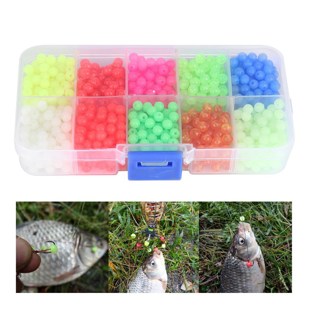 Luminous Fishing Beads, Fishing Bead,1000pcs/Box Plastic Round Beads  Fishing Tackle Lures Tools Accessory For Outdoor Fishing 