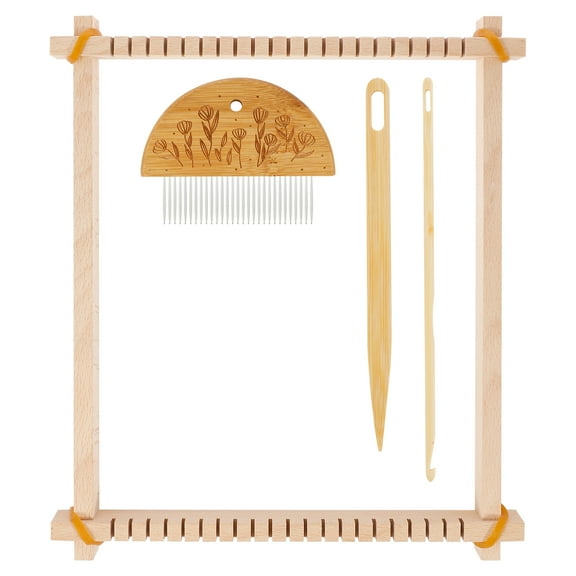 4Pcs Wood Weaving Frame Set for Knitting Crocheting Sturdy Tapestry Weaving Frame Easy to Install Handcraft Weaving Frame With Smooth Surface for Beginner Senior