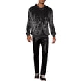 thumbnail image 2 of Lars Amadeus Velvet Sweatshirt for Men's Long Sleeves Hooded Pullover Sweatshirts, 2 of 5