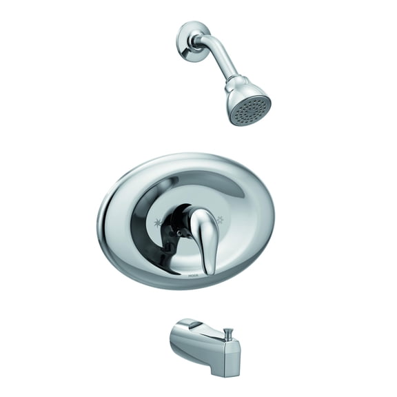 Moen Chateau Chrome Single Handle Posi-Temp Eco-Performance Shower Faucet Set, Valve Included