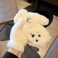 thumbnail image 5 of Ladies Winter Cute Cartoon Bear Fingerless Warm Plush Cycling Gloves with Thickened Design, 5 of 5