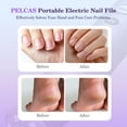 thumbnail image 2 of Taladro de uñas inalámbrico PELCAS AOL04 de 10 velocidades, color morado con luz LED, 2 of 7