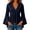 Navy, variant on Women's V Neck Bell Sleeve Peplum Blouse Loose Fit French Style Casual Top Trendy Going Out Clothes