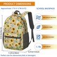 thumbnail image 3 of Sunflower Pink Pattern 17" Waterproof Oxford School Backpacks for Teens, S-Shape Padded Straps, for School, Travel, Hiking, Camping, 3 of 5