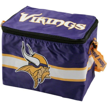 NFL - Minnesota Vikings Lunch Bag: 6 Pack Zipper Cooler
