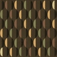 thumbnail image 1 of Ahgly Company Indoor Square Patterned Oak Brown Area Rugs, 5' Square, 1 of 6