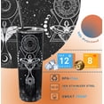 thumbnail image 2 of 20oz Sun and Moon Ghost Tumbler Stainless Steel Halloween Cup Flower Vine Moth Vacuum Insulated Travel Coffee Mug with Splash-Proof Lid Metal Straw, 2 of 6