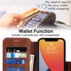 thumbnail image 2 of (Marrón) Funda protectora para iPhone 14 ProMax, Funda de TPU a prueba de golpes, Funda tipo cartera de cuero PU, Ranura para tarjeta, Cierre magnético, 2 of 5