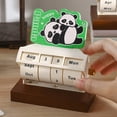 thumbnail image 5 of Panda Wheel Perpetual Calendar Wooden Perpetual Calendar Office Desktop Reminder Mini Cartoon Ornament, 5 of 7