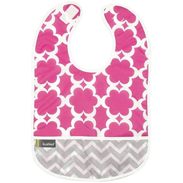 Kushies Cleanbib Infant or Toddler Waterproof Clean Bib with Pocket (12