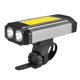 thumbnail image 1 of Luz de bicicleta con carga USB, luz XPE, luz fuerte, carga de faros de coche con banco de energía COB, función de luz de trabajo, gris, 26*53*103mm, 1 of 2