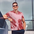 thumbnail image 4 of Fotbe Striped Meat Camiseta Polo de Golf para Hombre con Estampado – Camisa Deportiva Transpirable con Cuello Abotonado-Medium, 4 of 6