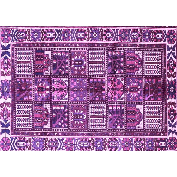 Ahgly Company Indoor Rectangle Persian Purple Traditional Area Rugs, 7' x 10'