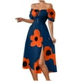 thumbnail image 2 of Styesk Robes pour Femmes Style Décontracté de Vacances Robe Imprimée Robe de Plage, 2 of 8