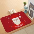 thumbnail image 4 of Langgg Red Christmas Flannel Carpet Santa Claus Floor Mat Xmas Tree Cartoon Floor Protector Skid Resistance Rug, 4 of 8