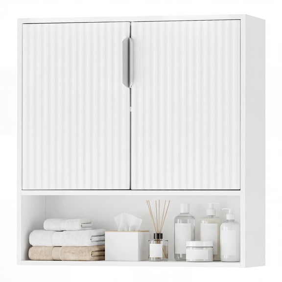 Giantex Bathroom Wall Cabinet, Over-the-Toilet Medicine Cabinet, Wooden Storage Organizer