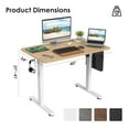 thumbnail image 3 of Office Desk STARY Electric Standing Desk Adjustable Height Sit Stand Home Office Desk with Splice Board,Work Surface, 3 of 5