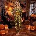 thumbnail image 2 of Matching Halloween Pajamas Set for Whole Family, Breathable Long Sleeve Halloween Family Pajamas with Pumpkin Skull Print, Fun Family Halloween Pajama Set Party, 2 of 6