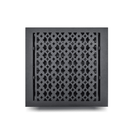 

Prima Decorative Hardware Cast Iron Floor Register 12 x 12 VR-100 - Black With holes and matching screws