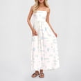 thumbnail image 2 of Kcodviy Robe d'Été à Bretelles pour Femmes, Imprimé, Dos Ajouré, Robe Décontractée, 2 of 9