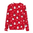 thumbnail image 5 of IROINNID Christmas Long Sleeve Shirts for Women Crewneck Holiday Shirt Printed Casual Loose Fit Pullover Classic Tops,Red, 5 of 5