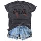 thumbnail image 1 of Mujeres Impreso Casual Top, Manga Corta Crew Cuello Blusa para la Primavera Y el Verano Desgaste, Ligero Imitación Algodón Moda Tee, 1 of 2